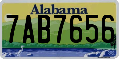 AL license plate 7AB7656