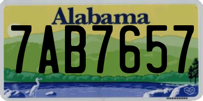 AL license plate 7AB7657