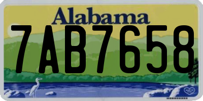 AL license plate 7AB7658