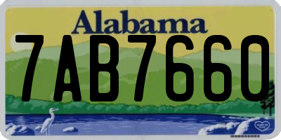 AL license plate 7AB7660