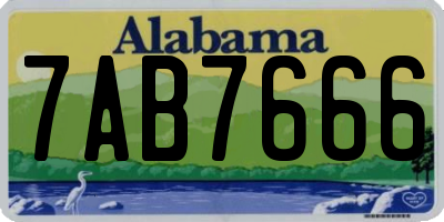 AL license plate 7AB7666
