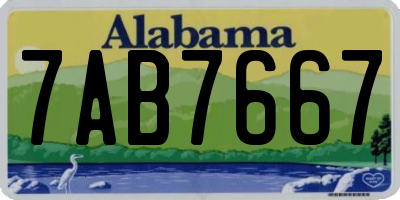 AL license plate 7AB7667