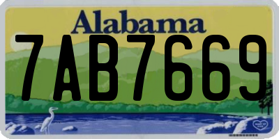 AL license plate 7AB7669