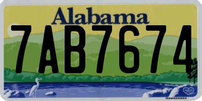 AL license plate 7AB7674