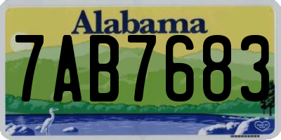 AL license plate 7AB7683