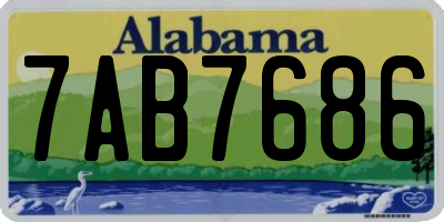AL license plate 7AB7686