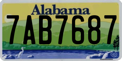 AL license plate 7AB7687