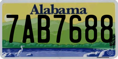 AL license plate 7AB7688