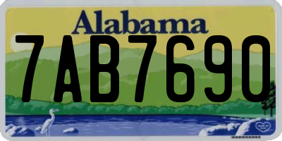 AL license plate 7AB7690