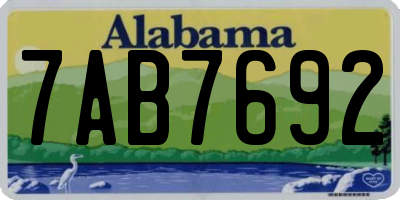 AL license plate 7AB7692