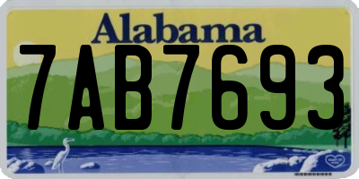 AL license plate 7AB7693
