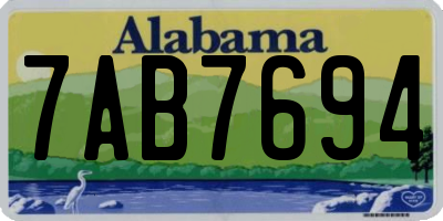 AL license plate 7AB7694