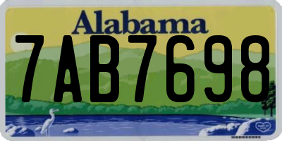 AL license plate 7AB7698