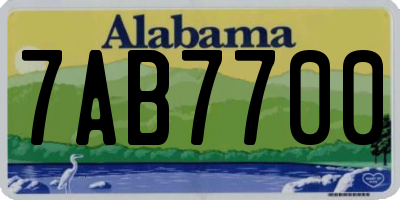 AL license plate 7AB7700