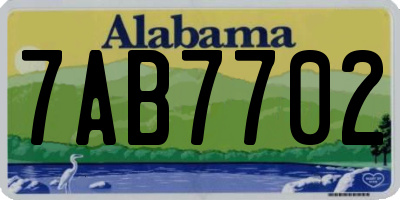 AL license plate 7AB7702