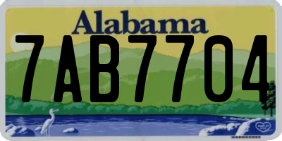 AL license plate 7AB7704