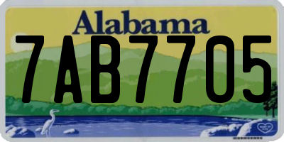 AL license plate 7AB7705
