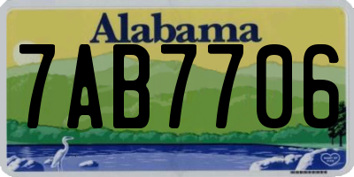 AL license plate 7AB7706