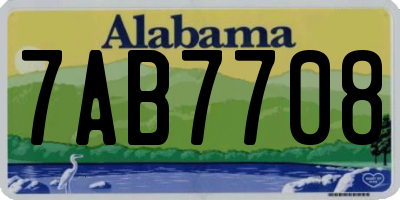 AL license plate 7AB7708