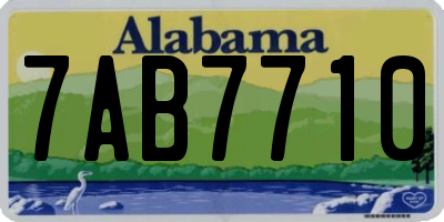 AL license plate 7AB7710