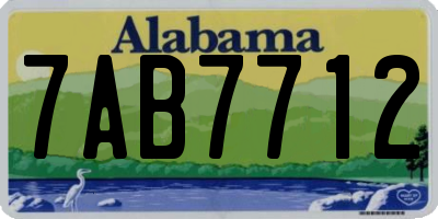 AL license plate 7AB7712