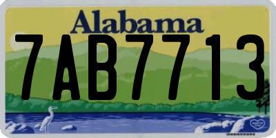 AL license plate 7AB7713