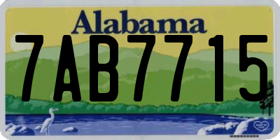 AL license plate 7AB7715