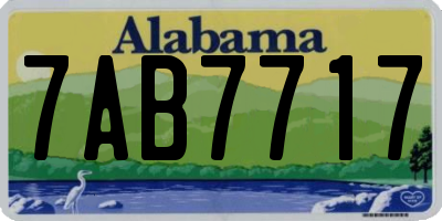 AL license plate 7AB7717