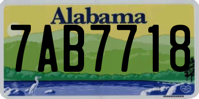 AL license plate 7AB7718