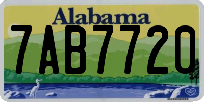 AL license plate 7AB7720