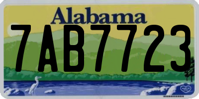 AL license plate 7AB7723