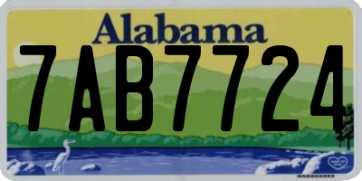 AL license plate 7AB7724