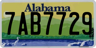 AL license plate 7AB7729