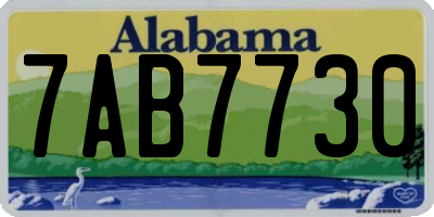AL license plate 7AB7730