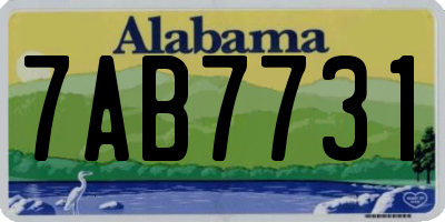AL license plate 7AB7731