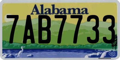 AL license plate 7AB7733