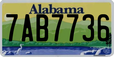 AL license plate 7AB7736