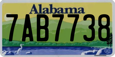 AL license plate 7AB7738