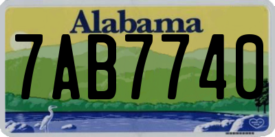 AL license plate 7AB7740