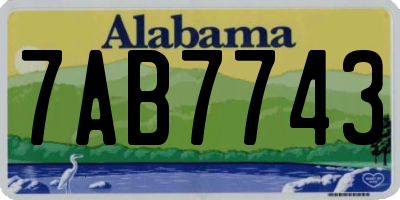 AL license plate 7AB7743