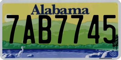 AL license plate 7AB7745