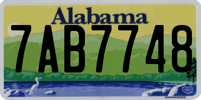 AL license plate 7AB7748