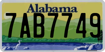 AL license plate 7AB7749