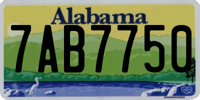AL license plate 7AB7750