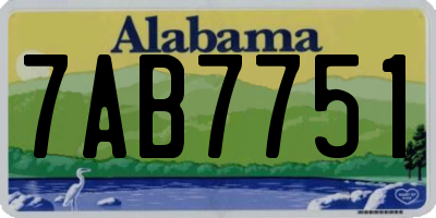 AL license plate 7AB7751