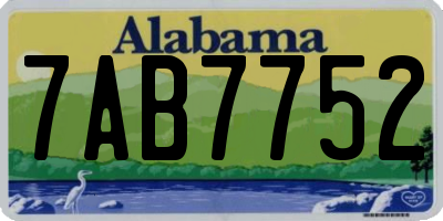 AL license plate 7AB7752