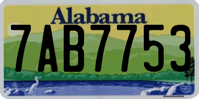 AL license plate 7AB7753