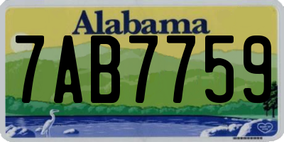 AL license plate 7AB7759