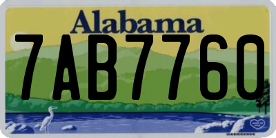 AL license plate 7AB7760