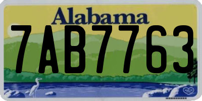 AL license plate 7AB7763